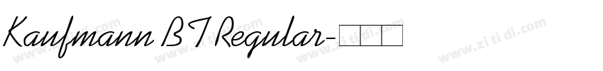 Kaufmann BT Regular字体转换